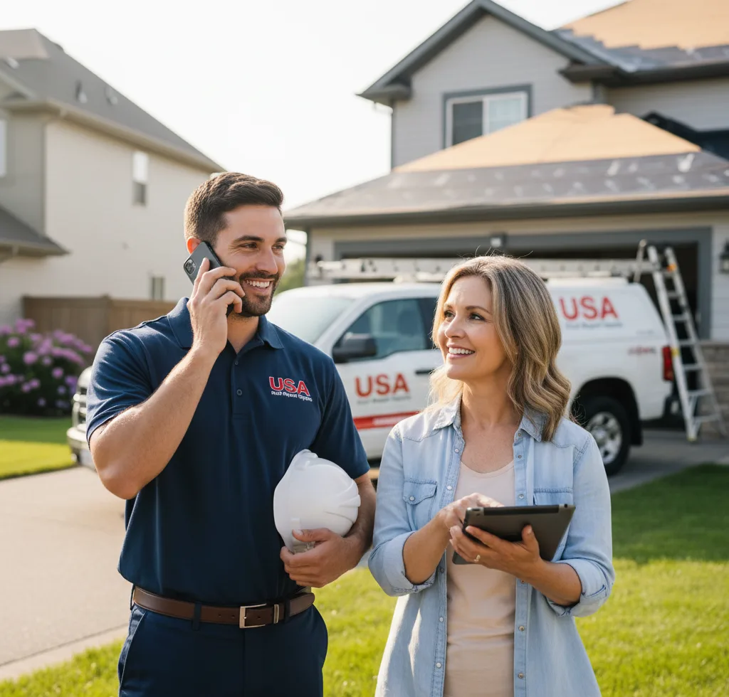 USA Roof Repair Experts customer support in Canadensis